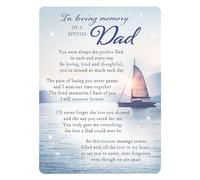 Graveside Memorial Card Remembrance Verse Plastic Coated Grave Graveside Card - 120 x 165 mm - Special Dad 0905