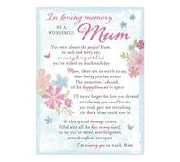 Graveside Memorial Card Remembrance Verse Plastic Coated Grave Graveside Card - 120 x 165 mm - Wonderful Mum 0912