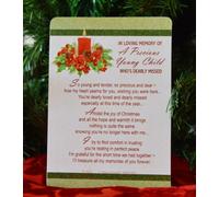 Graveside Memorial Christmas Card & Holder -A Precious Young Child - 3526