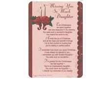 Graveside Memorial Christmas Card & Holder -Missing You So Much Daughter (xxy3527)