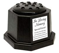 Graveside Memorial Vase, Flower Pot Grave Tribute with White Plaque (Special Friend)