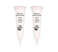 Graveside Memorial Vases/Flower Holders Ornament (2 Spikes/Package), Engraved with a Funeral Verse | A Personalized Plastic Spike Grave Decoration Ornament for your Loved Ones (Special mam and dad)