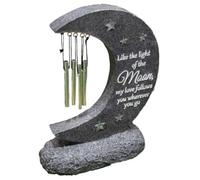Graveside Memorial Wind Chime, Outdoor Moon Love Design Remembrance Tribute Grave Memory Gift TY138