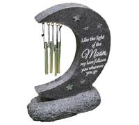 Graveside Memorial Wind Chime, Outdoor Moon Love Design Remembrance Tribute Grave Memory Gift TY138