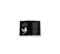 Graveside Plaque Memorial Black Book Dove Ornament - Someone Special