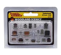 Woodland Scenics A1856 Tombstones / Graveyard Detailing Pack (Pk20 Assorted) HO