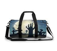 Graveyard Ghost Hand Gym Bag Sport Gym Tote Bag Lightweight Duffle Bag Carry On Weekender Bags for Women Men, white, 17.7in/9in/9in