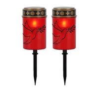 Graveyard Lights for Grave - Set of 2 Candle Lamps for Gardens - Waterproof Decoration for Paths Graveyard Yard Home Party Garden