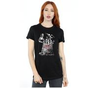 Graveyard Pose Cotton Boyfriend T-Shirt Beetlejuice Black XL