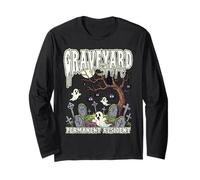 Graveyard Shift Permanent Resident Halloween Horror Ghosts Long Sleeve T-Shirt