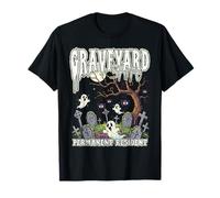 Graveyard Shift Permanent Resident Halloween Horror Ghosts T-Shirt