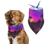 Graveyard with Skulls And Bones Scattered Pet Triangle Bandana Soft Puppy Scarfs Dog Cat Gifts for Small Medium Pets