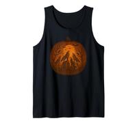 Graveyard Wolf Pack Full Moon Pumpkin Carving Tank Top
