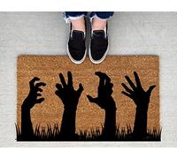 Graveyard Zombie Horror Movies Halloween Doormat,Halloween Doormat,Pumpkin,Fall Decor,Personalized Doormat,Funny Doormat With Non-Slip Rubber Flannel Floor Mat 30x18 Inch