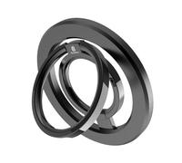 Gravit:e Ultra Strong Magnetic Phone Ring Holder and Stand, Instant Install and Removal, Adjustable Angles, Sleek Design, Beautiful Durable Finish (Silver)