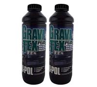 Gravitex U-Pol Black Professional Stone Chip Protector 2 x 1 Litre Underbody, Vehicle Stone Chip Protection Primer Can be Over Painted