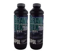 Gravitex U-Pol Grey Professional Stone Chip Protector 2 x 1 Litre Underbody, Vehicle Stone Chip Protection Primer Can be Over Painted