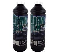 Gravitex U-Pol White Professional Stone Chip Protector 2 x 1 Litre Underbody, Vehicle Stone Chip Protection Primer Can be Over Painted