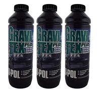 Gravitex UPol Stone Chip Protector Black 1 Litre X 3 Overpaintable Chassis Protection Tough Hard Durable Coating Designed To Reproduce The Manufacturers Original Stone Chip Finish