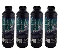 Gravitex UPol Stone Chip Protector Black 1 Litre X 4 Overpaintable Chassis Protection Tough Hard Durable Coating Designed To Reproduce The Manufacturers Original Stone Chip Finish