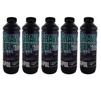 Gravitex UPol Stone Chip Protector Black 1 Litre X 5 Overpaintable Chassis Protection Tough Hard Durable Coating Designed To Reproduce The Manufacturers Original Stone Chip Finish