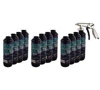 Gravitex UPol Stone Chip Protector White 1 Litre X 12Overpaintable Chassis Protection + Air Application Gun Tough Hard Durable Coating Designed To Reproduce Manufacturers Original Stone Chip Finish