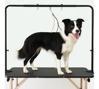 Gravitis Pet Supplies Overhead Pet Grooming Arm with Clamps and Harness - Suitable for use with Dog Grooming Table - Black