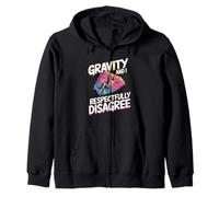 Gravity and I Respectfully Disagree Rock Climber Hiker Zip Hoodie
