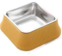 Gravity Cat Feeder, Portable Dog Water Bottle Double Square Round Pet Bowl,pet Food and Water Feeder,Made of Stainless Steel,Dog and Cat Feeding Accessories Kit Feeder