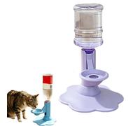Gravity Cat Water Dispenser Stand, Automatic Cat Water Feeder, Anti-Tip Cats Waters Bowl with Suction Base, Tall Elevated Gravity Waters Bowl, Fits 650ml Bottles，Purple