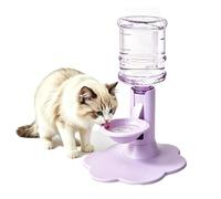 Gravity Cat Water Dispenser Stand Spill Proof Automatic Refill Bowl With Bottle, Gravity Dog Water Dispenser, Height-adjustable Automatic Cat Dog Water Fountain, Spill Proof Pet Water Dispenser，Purple