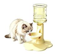 Gravity Cat Water Dispenser Stand Spill Proof Automatic Refill Bowl With Bottle, Gravity Dog Water Dispenser, Height-adjustable Automatic Cat Dog Water Fountain, Spill Proof Pet Water Dispenser，Yellow