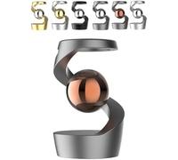 Gravity Defying Kinetic Desk Toy,Kinetic Spinning Desk Toys with a Unique Visual Illusion, Desktop Suspended Gyroscope,Stress Relief For Kids Adults (silver, 1PCS)
