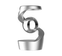 Gravity Defying Kinetic Desk Toy, Kinetic Spinning Desk Toys with a Unique Visual Illusion, Rotating Left and Right, Keeping Focus and Relieving Stress #1 (Silver)