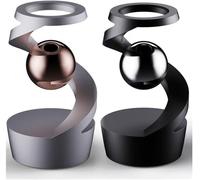 Gravity-Defying Kinetic Desk Toy | Perpetual Motion Gyroscope Gadget | Hypnoball Spinning Desk Ornament for Stress Relief | Stylish Desk Decor for Men and Office,2PCS,Black