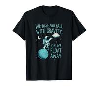 Gravity Duality Astronaut Space Adventure Design T-Shirt