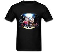 Gravity Falls Exploration Short Sleeve Men T Shirt Black S
