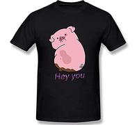 Gravity Falls Waddles Hey You T-Shirt Black Mens Tees XL