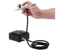 Gravity Feed Dual Action Airbrush Kit with 36PSI Compressor Portable Adjustable Output Working Pressure with 0.3mm Nozzle 7cc Cup