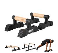Gravity Fitness Parallettes Bars with Wooden Handles Calisthenics Training
