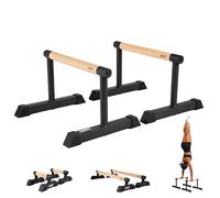 Gravity Fitness Parallettes Bars with Wooden Handles Calisthenics Training