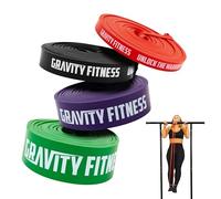 Gravity Fitness Resistance Bands (Set of 4) Training Bands for Stretching