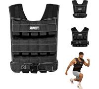 Gravity Fitness Weighted Vest for Men & Women Calisthenics -10kg 20kg 30kg | Removable cast iron weights, breathable nylon and padded shoulders with adjustable straps for secure, comfortable training.
