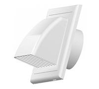 Gravity Flap Grille for Outdoor Ventilation (125mm Duct) - Brown