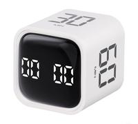 Gravity Flip Cube Timer 60min Silent Vibration(White)