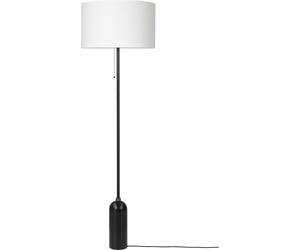 Gravity Floor Lamp White Shade - Blackened Steel Gubi - 5710902774958