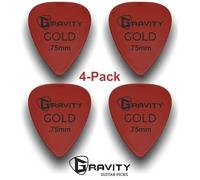 Gravity Gold Series Guitar Picks - Ideal for Beginners and Professionals - Lightweight, Durable, and Provides Superior Grip - Pack of 4