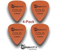 Gravity Gold Series Guitar Picks - Ideal For Beginners & Professionals - Pack of 4