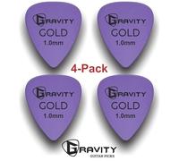 Gravity Gold Series Guitar Picks - Ideal For Beginners & Professionals - Pack of 4