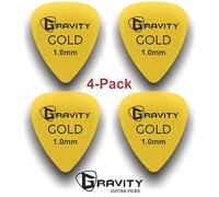 Gravity Gold Series Guitar Picks - Perfect For Beginners & Professionals | Pack of 4
